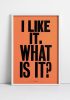Anthony Burrill 2010 "I Like It" wood cut print poster 510mm x 760mm