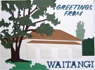 Gavin Hurley 2003 "Greetings From Waitangi" paper cut out 250mm x 180mm